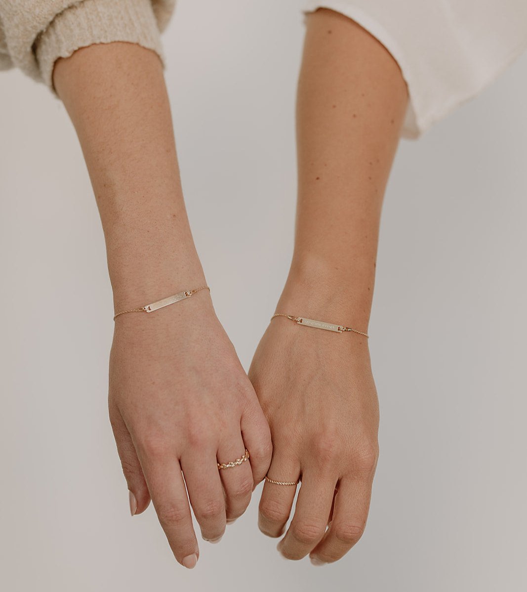 Gravur Armband mit länglicher Gravurplatte