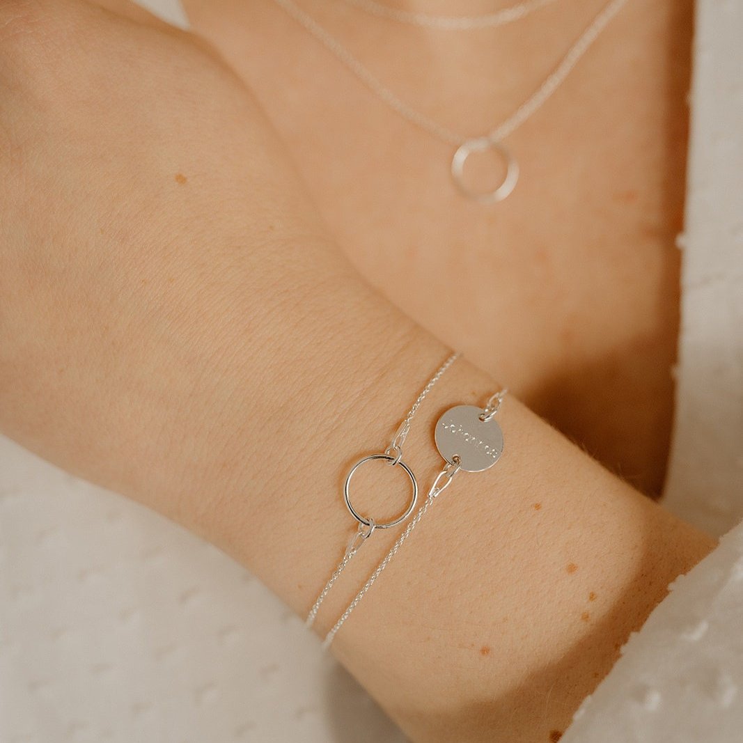 Gravur Armband mit runder Gravurplatte