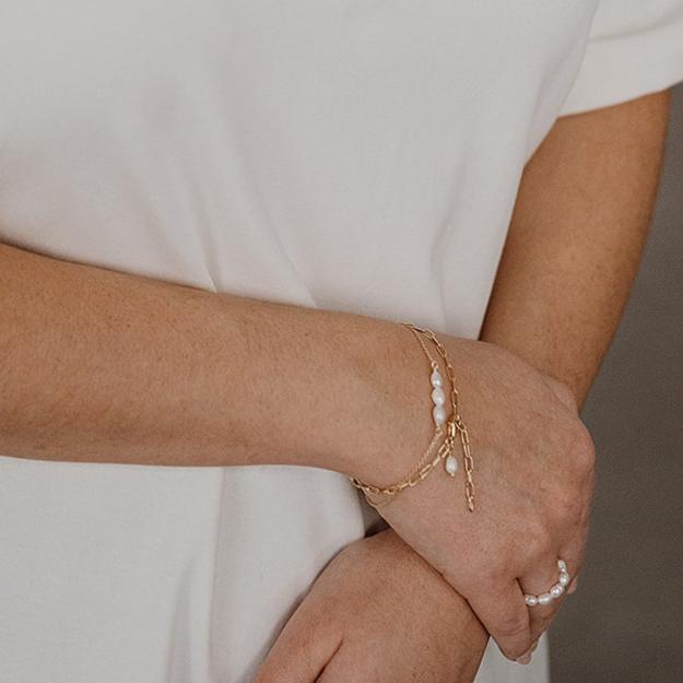 Salome | Gliederarmband mit Süßwasserperle