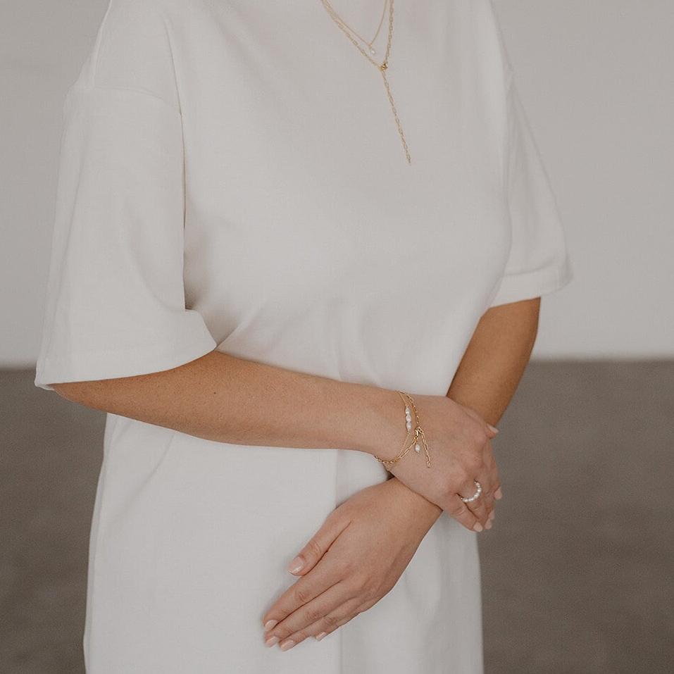 Salome | Gliederarmband mit Süßwasserperle