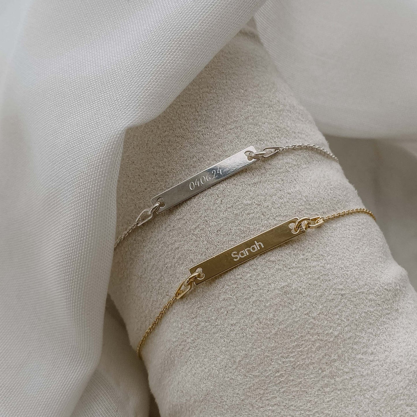 Gravur Armband mit länglicher Gravurplatte